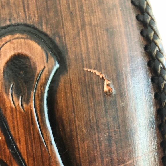 Vintage Jo-O-Kay tooled brown leather horse handbag - Picture 3 of 16